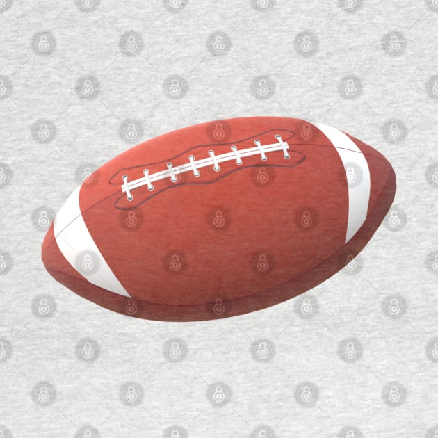 Classic American Football for Players and Fans (White Background) by Art By LM Designs 